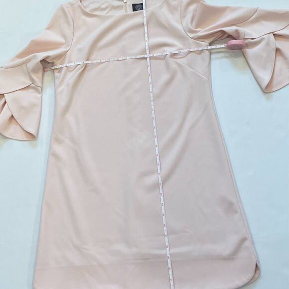 Vince Camuto Blush Pink Blush Pink Tulip Sleeve A-Line Rounded Hem Dress Size 8 - Picture 10 of 12